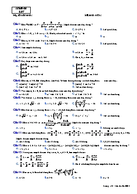 Đề thi trắc nghiệm môn Toán 6